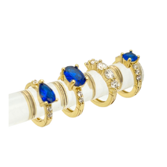Gold and Sapphire Piercing Set
