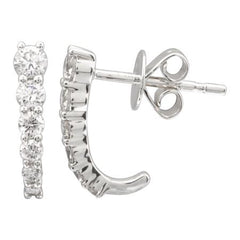 Bold White Gold Earring 14K