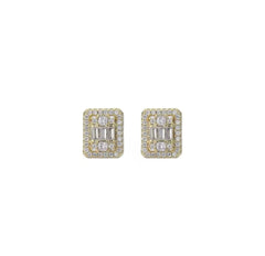 Square Diamond Studs