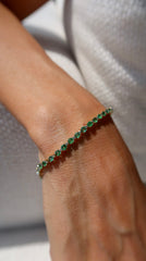 Emerald & Diamond Tennis Bracelet