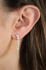 Long Rain Gold Earrings