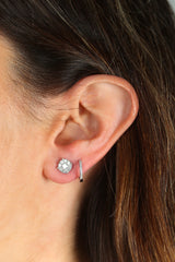 Round Illusion Diamond Studs 14k