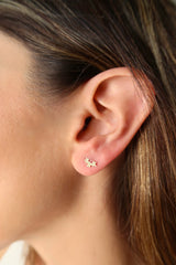 Gold Star Studs 14k