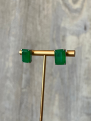 Emerald-Cut Emerald Big Studs