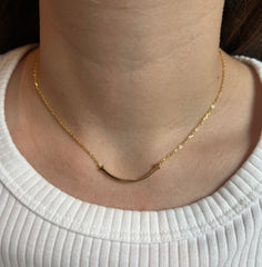 Gold Happy Face Necklace