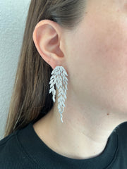 Winter Cascade Silver Earrings