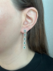 Emerald Oval & Emerald Shape Earrings