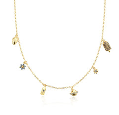 Saturn Gold Chain Necklace