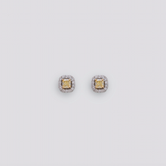 Yellow Diamond Studs 14k