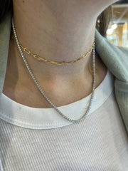 Diamond Tennis Necklace White Gold 14k