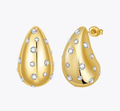 Gold Pave Diamond Dupe Earrings