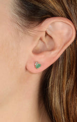 Toi Et Moi Emerald and Diamond Studs