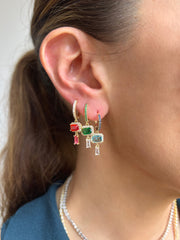 Multiple Color Zircon Hoops (6)
