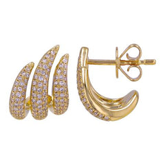 Triple Cage Earring Gold 14K