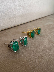 Emerald-Cut Natural Emerald 14K