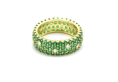 Emerald Bold Gold Ring
