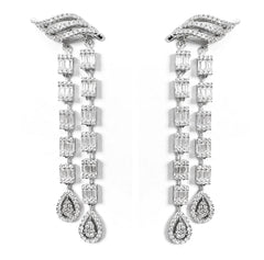 Emerald Drop Cut Earrings (gold & silver)