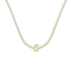 Initial Tennis Necklace