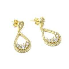 Gold Statement Drop Earrings