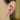 Half Diamond Circle Gold Studs 14k