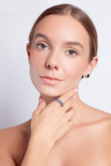 Sapphire Half Band 14k