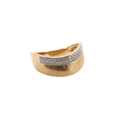 Stripe Diamond Ring 14K