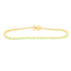 Round Emerald Tennis Bracelet