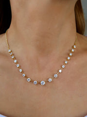 Multi Single Diamond Chain Necklace
