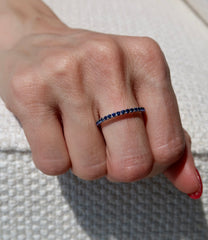 Full Eternity Sapphire Band 14k