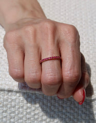 Full Eternity Ruby Band 14k