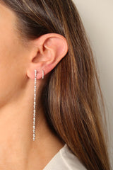 Diamond Cross Hoop