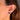 Half Diamond Circle Gold Studs 14k