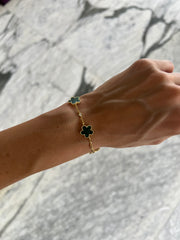 Green Clove Gold Bracelet