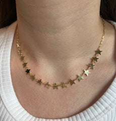 Gold Star Statement Necklace