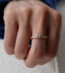 Gold Inlay Multiple Diamonds 14k