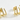 Double Pave Gold Cage Studs