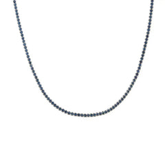 Silver Sapphire Mini Tennis Necklace