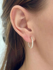 Emerald-Cut Emerald with Diamond Halo 14k Studs