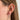 Half Diamond Circle Gold Studs 14k
