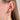 Half Diamond Circle Gold Studs 14k