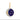 Blue Half Moon Charm 14k
