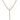 Small Oval Lariat Gold Necklace 14k