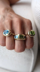 Emerald-Cut Emerald with Diamond Halo 14k Studs