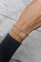 Rainbow Sapphire Tennis Bracelet