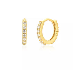 CZ Gold Piercing Huggies