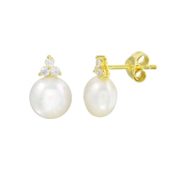 Pearl Diamond Stud